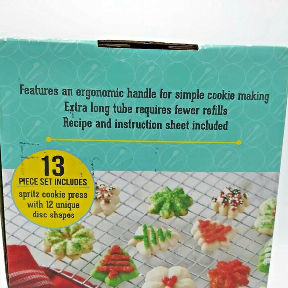 Nordic Ware DELUXE SPRITZ Cookie Press 8-inch 12 Decorative Discs w/Manual & Box - Picture 6 of 8